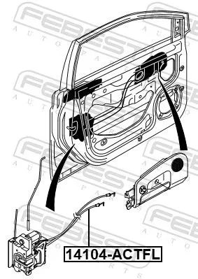 FEBEST Cable Pull, door release (14104-ACTFL)