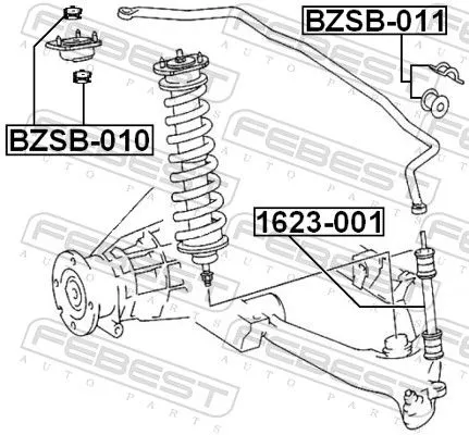 FEBEST Link/Coupling Rod, stabiliser bar (1623-001)