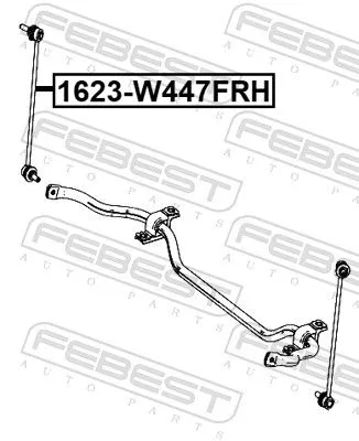FEBEST Link/Coupling Rod, stabiliser bar (1623-W447FRH)