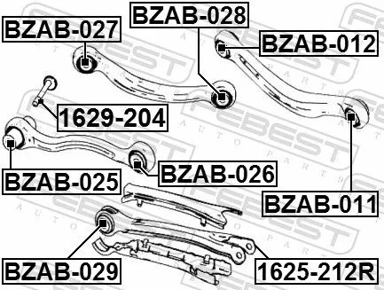 FEBEST Camber Correction Screw (1629-204)