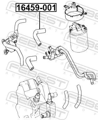 FEBEST Fuel Hose (16459-001)