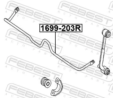 FEBEST Stabiliser Bar, suspension (1699-203R)