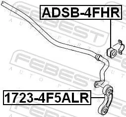 FEBEST Link/Coupling Rod, stabiliser bar (1723-4F5ALR)