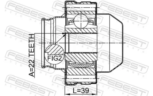 FEBEST Joint, propshaft (1811-ANTSHA)