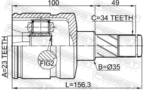 FEBEST Joint Kit, drive shaft (1811-MOKLH)