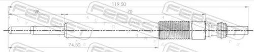 FEBEST Glow Plug (18642-005)