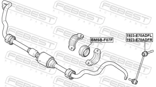 FEBEST Link/Coupling Rod, stabiliser bar (1923-E70ADFL)