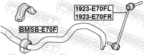 FEBEST Link/Coupling Rod, stabiliser bar (1923-E70FL)