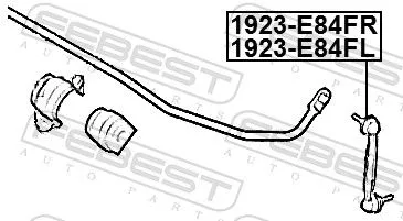 FEBEST Link/Coupling Rod, stabiliser bar (1923-E84FL)