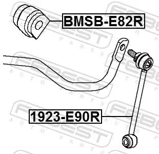 FEBEST Link/Coupling Rod, stabiliser bar (1923-E90R)