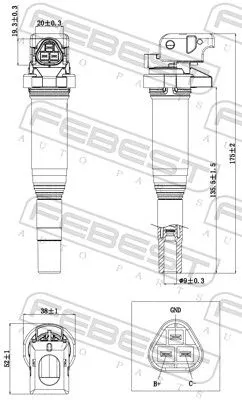 FEBEST Ignition Coil (19640-001)