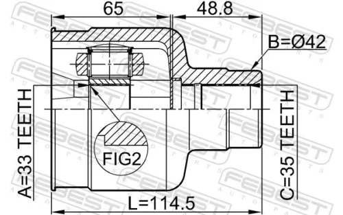 FEBEST Joint Kit, drive shaft (2111-GERH)