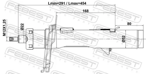 FEBEST Shock Absorber (21110-012FL)
