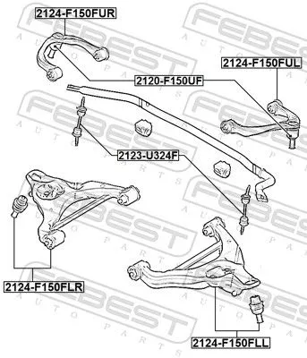 FEBEST Link/Coupling Rod, stabiliser bar (2123-U324F)