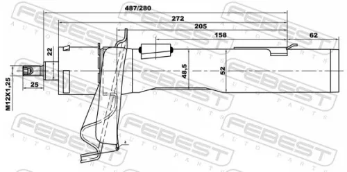 FEBEST Shock Absorber (21665158FL)
