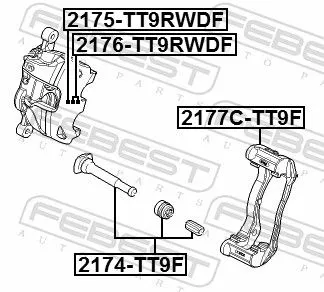 FEBEST Piston, brake caliper (2176-TT9RWDF)
