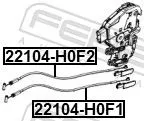 FEBEST Cable Pull, door release (22104-H0F1)