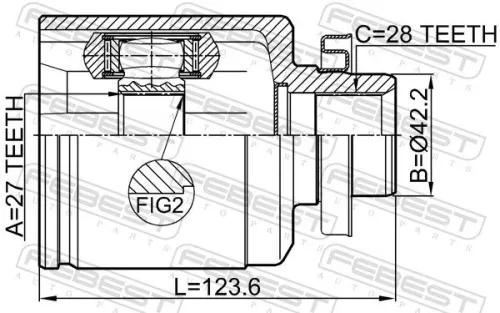 FEBEST Joint Kit, drive shaft (2211-GHRH)