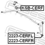FEBEST Link/Coupling Rod, stabiliser bar (2223-CERFL)