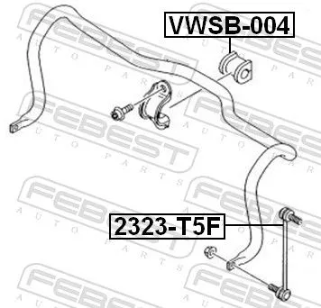 FEBEST Link/Coupling Rod, stabiliser bar (2323-T5F)