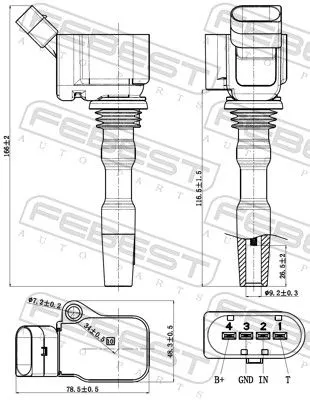 FEBEST Ignition Coil (23640-003)