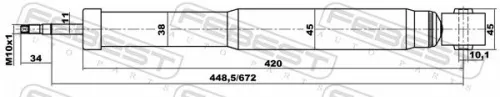FEBEST Shock Absorber (23655642R)