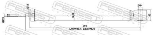 FEBEST Shock Absorber (24110-006R)
