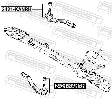 FEBEST Tie Rod End (2421-KANLH)