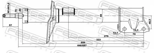 FEBEST Shock Absorber (24661261R)