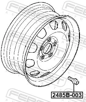 FEBEST Wheel Stud (2485B-003)