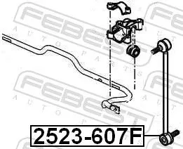 FEBEST Link/Coupling Rod, stabiliser bar (2523-607F)