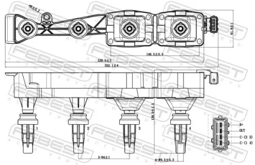 FEBEST Ignition Coil Unit (25640-001)