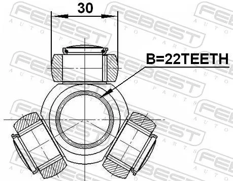 FEBEST Spider Assembly, drive shaft (2716-440)