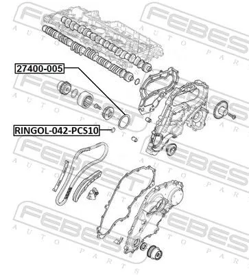 FEBEST Seal Ring, oil cooler (27400-005)