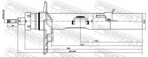 FEBEST Shock Absorber (29664167RL)