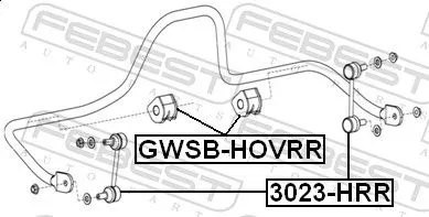FEBEST Link/Coupling Rod, stabiliser bar (3023-HRR)