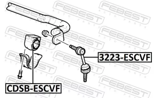 FEBEST Link/Coupling Rod, stabiliser bar (3223-ESCVF)