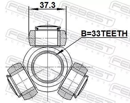FEBEST Spider Assembly, drive shaft (3516-SX11)