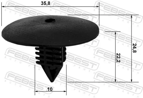 FEBEST Clip, trim/protection strip (88570-003)