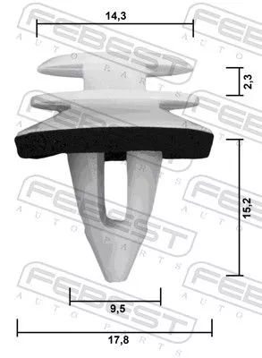 FEBEST Retaining Clip, door panel (88570-071)
