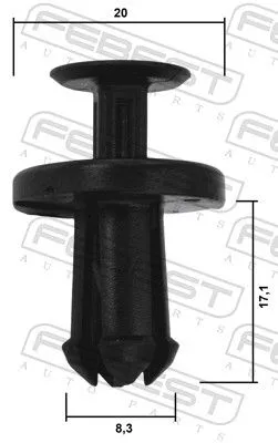FEBEST Clip, trim/protection strip (88570-097)