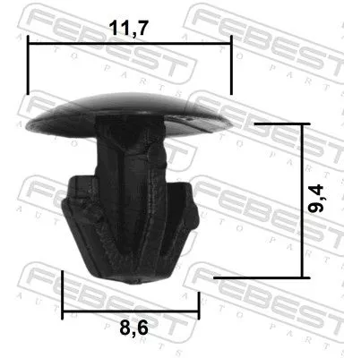 FEBEST Clip, trim/protection strip (88570-112)