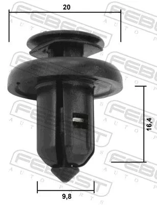 FEBEST Clip, trim/protection strip (88570-154)