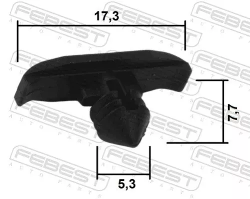 FEBEST Clip, trim/protection strip (88570-165)