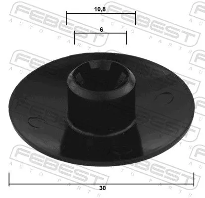 FEBEST Clip, trim/protection strip (88570-198)
