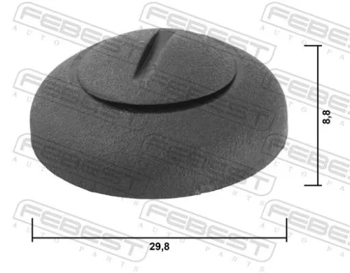 FEBEST Clip, trim/protection strip (88570-205)