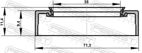 FEBEST Shaft Seal, drive shaft (95AES-35710911X)