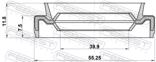 FEBEST Shaft Seal, drive shaft (95EAS-41550812X)