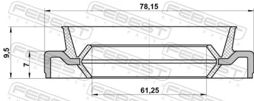 FEBEST Shaft Seal, drive shaft (95EDS-63780710X)