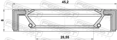 FEBEST Shaft Seal, drive shaft (95GAY-30450808X)